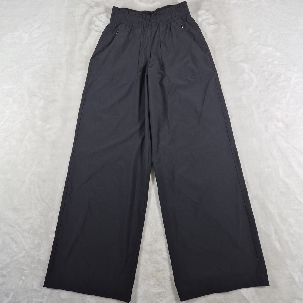 Lululemon Swift Mid-Rise Wide-Leg Pants Women's Size 0 Black Relaxed LW5FFBS